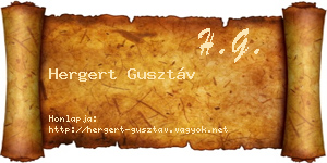 Hergert Gusztáv névjegykártya