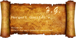 Hergert Gusztáv névjegykártya